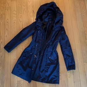 Smocked waist hooded coat LAUNDRY by Shelli Segal